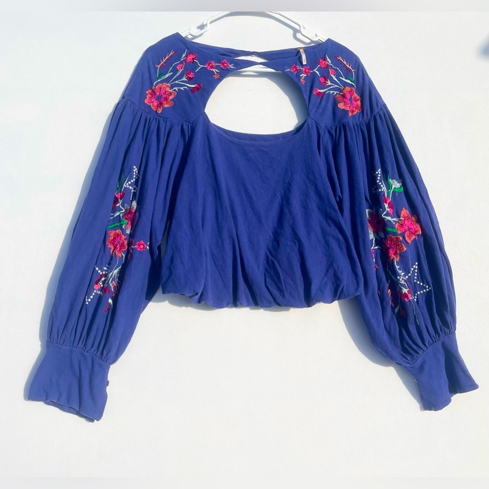 13. Free People Lita Embroidered Top | Size XS